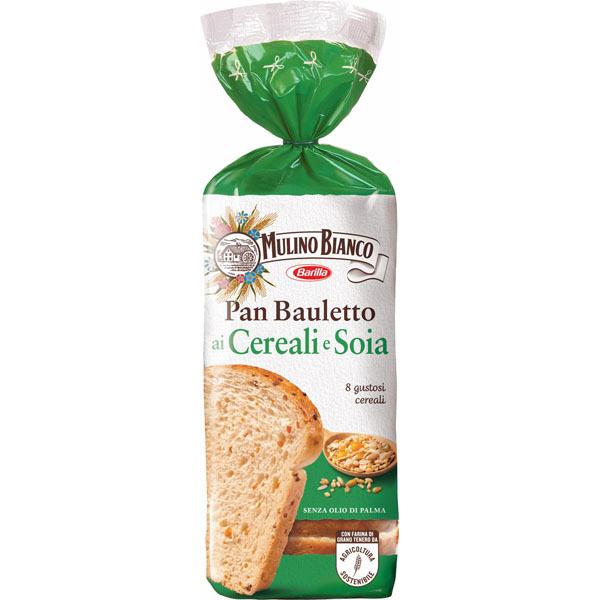 Barilla többgabonás és szójás szeletelt kenyér 400g